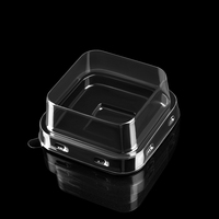 Boîte à dessert transparente en plastique, 5 pièces, conteneur alimentaire de donuts