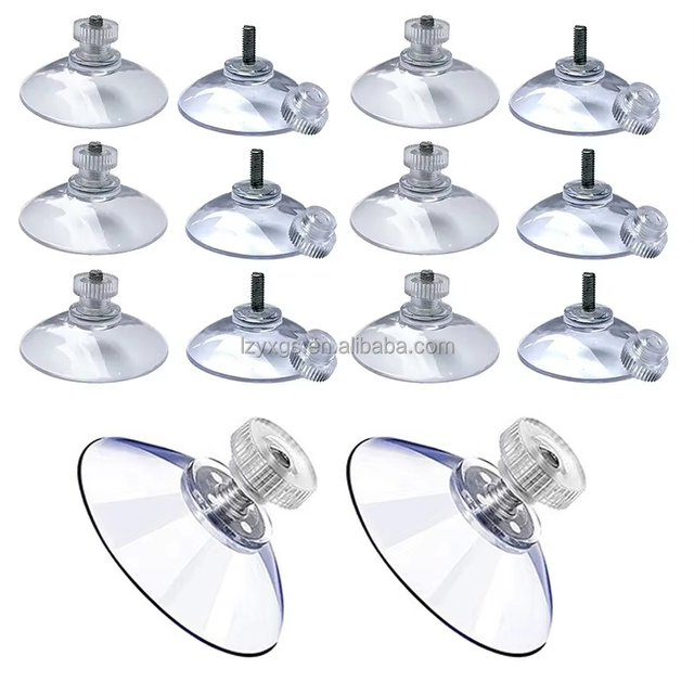 25mm Screw Suction Cup M4/M5 Strong Transparent PVC Nailing, Cross-border with Screw and Nut Suction Cup