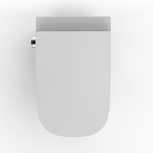 WC intelligent certifié CE, blanc, carré, suspendu au mur, avec bidet intégré, multifonction, design mural et gain de place, modèle E401 - Product Image 4