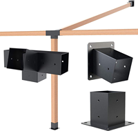 Kit de support de pergola, kit de pergola, colonne d'angle à 3 voies, base de colonne, poutre en bois, kit de cadre en bois surélevé, kit de pergola/abri de jardin