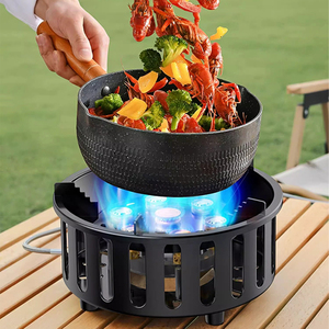 ポータブル軽量防風折りたたみ式キャンプ用ガスストーブ7バーナー自動強力火力ライター不要 - Product Image 3