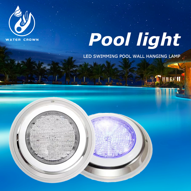 Hot New Stainless Steel 304+PC Material Underwater Light for Swimming Pools Wall Mounted and Durable for Gardens Outdoor Use