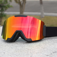 Lunettes de ski et de snowboard à lentille magnétique interchangeable anti-buée personnalisées OEM pour hommes et femmes