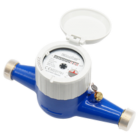 Compteur d'eau à cadran sec multi-jets en laiton avec sortie impulsionnelle BMAG ISO4064 IP68 R160 DN15 DN20 longueur 190 mm