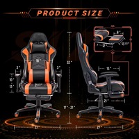 Chaise de jeu ergonomique à dossier haut ALINUNU ODM OEM pour usage domestique, chaise d'ordinateur en cuir PU avec accoudoirs 2D