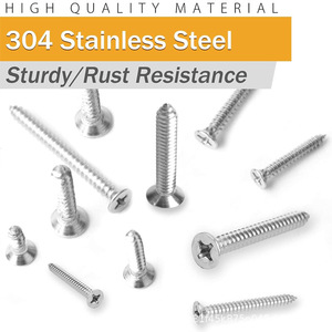304 Stainless Steel Phillips Head Self Tapping Screw Set 450pcs Boxed Imperial Size Metal <b>Fasteners</b> - Product Image 2