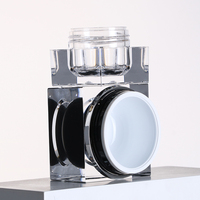 30g 50g 100g bouteilles d'emballage cosmétiques vides en plastique pour la peau pot de poudre de couleurs noires