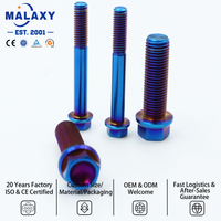 Malaxy en stock, boulon à bride hexagonale en alliage de titane haute résistance DIN 6921 ASME B18.2.1, filetage métrique pour l'automobile et l'aérospatiale