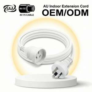 Cordon d'extension électrique intérieur Linsheng Factory, vente en gros, sur mesure, certifié SAA, 4V-75 PVC 10A 240V, prise AU - Product Image 1