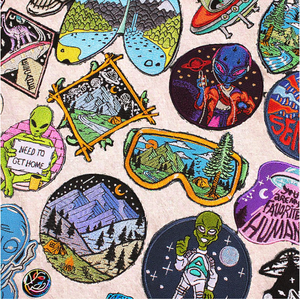 Alta qualità montagne alieno ricamato all'aperto patch di ferro su patch personalizzate <span class=keywords><strong>Applique</strong></span> <span class=keywords><strong>per</strong></span> abbigliamento cappello altro - Product Image 6