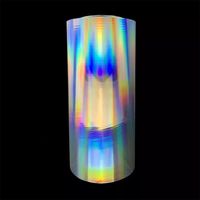 Rouleau de film vinyle adhésif permanent holographique argenté et chromé