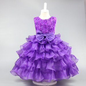 Versión Coreana de vestidos de noche para niños 2023 moda diseñador Floral niñas vestidos de fiesta arco encaje lujo vestido de baile vestido de princesa - Product Image 4