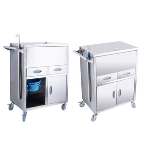 Carrito de Emergencia Médico de Acero Inoxidable 304, con Puerta Única, para Uso Clínico - Product Image 4