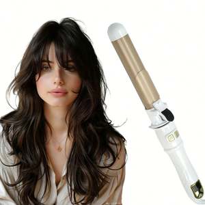 Fer à friser rotatif automatique, baguette à friser automatique facile, chauffage rapide professionnel, affichage de la température LCD, matériau composite - Product Image 1