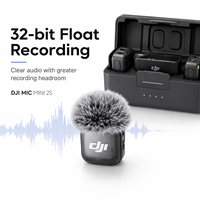 Mic Mini 2S Lavalier-Mikrofon mit Eingebauter Batterie für 3,5mm Steckanschluss Live-Streaming Geräuschunterdrückung