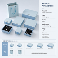 Boîte d'emballage pour bijoux en papier avec logo personnalisé, boîte cadeau avec insert en mousse pour bague, boucles d'oreilles, collier, bracelet, vente en gros