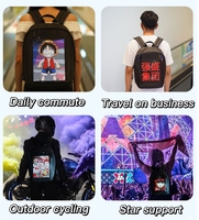 Bolsa de deporte LED con control a todo color Mochila LED Mochila dinámica 3D Mochila Led inteligente Pantalla de visualización LED