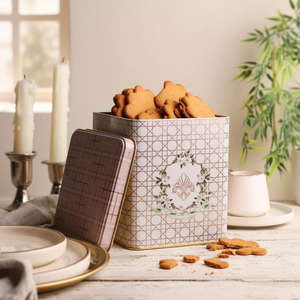 Recyclable 1.8L Slip Lid Rosy Square <b>Tin</b> Box 120x120x137mm Embossed Logo for Candy Food <b>Chocolate</b> Sugar Packaging - Product Image 3