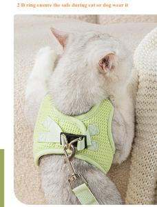 Pengekang rompi lembut dapat disesuaikan, jaket kucing dengan kendali mudah, bersirkulasi udara, tali kekang kucing - Product Image 3