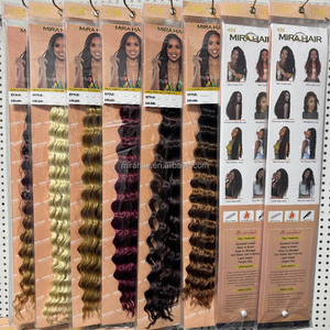 <span class=keywords><strong>Extensiones</strong></span> de Cabello Sintético Mira Deep Wave al por Mayor, Rizos de Agua, Trenzas de Ganchillo, Cabello <span class=keywords><strong>a</strong></span> Granel, Estilo Boho Twist Ombre, Fácil de Instalar - Product Image 1