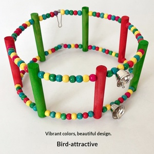 Supporto per Uccelli in Legno Multifunzionale, Giocattolo Decorativo Colorato per Uccelli - Product Image 4