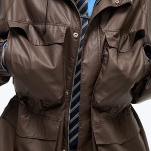 Chaqueta Safari para Hombre de Moda al por Mayor, de Alta Calidad, 100% Algodón, con Bolsillos Cargo, Cuello Alto Ajustable con Cordón - Product Image 5