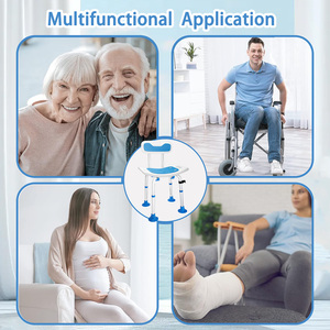 Pengxing Modern Bath <strong>Chair</strong> Adjustable Upholstered Back Shower <strong>Chair</strong> for <strong>Elderly</strong> &amp; Disabled - Product Image 3