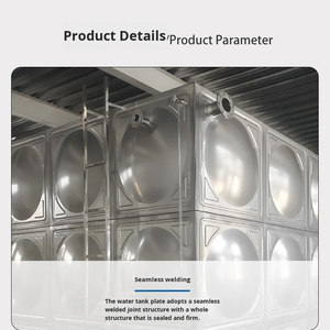 Tanque de Agua Seccional de Acero Prensado, Acero Inoxidable SS 304 316, Tanques Cuadrados de Almacenamiento de Agua para Beber - Product Image 2