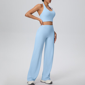 Pantalon évasé taille haute uni pour femme, grande taille, écologique, respirant, amincissant, pour le yoga, le sport et les activités de plein air - Product Image 5