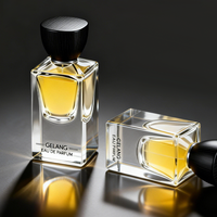 Nouveauté, flacon de parfum en verre de luxe carré 50 ml, flacon de parfum en verre personnalisé 30 ml, flacon de parfum transparent avec emballage