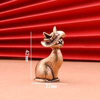 Statue de chat adorable: artisanat en laiton de chaton de couple créatif