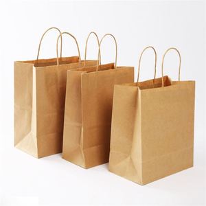 Sacs cadeaux en papier kraft de luxe personnalisés KM, petits sacs cadeaux pour bijoux, design de couleur personnalisé, poignée en papier torsadée, nourriture/vêtements - Product Image 3
