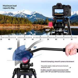 Neur Kamerastativ Professionelle Fotografie-Halterung Hydraulische Dämpfung Gimbal Multifunktionales Micro-SLR Live-Übertragung Stativ 2-5kg Tragkraft - Product Image 2