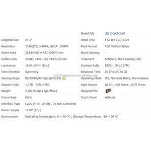 Nueva pantalla LCD de 21,3 pulgadas 1536*2048 de la pantalla de pulgadas de la pantalla LCD - Product Image 3