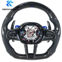 Volant personnalisé en fibre de carbone avec LED pour BMW CS M3 M4 M5 M6 X3 X4 X5 X6 X7 X8 G01 G12 G20 G29 G30 G35 G37 G80 G82 Sans airbag