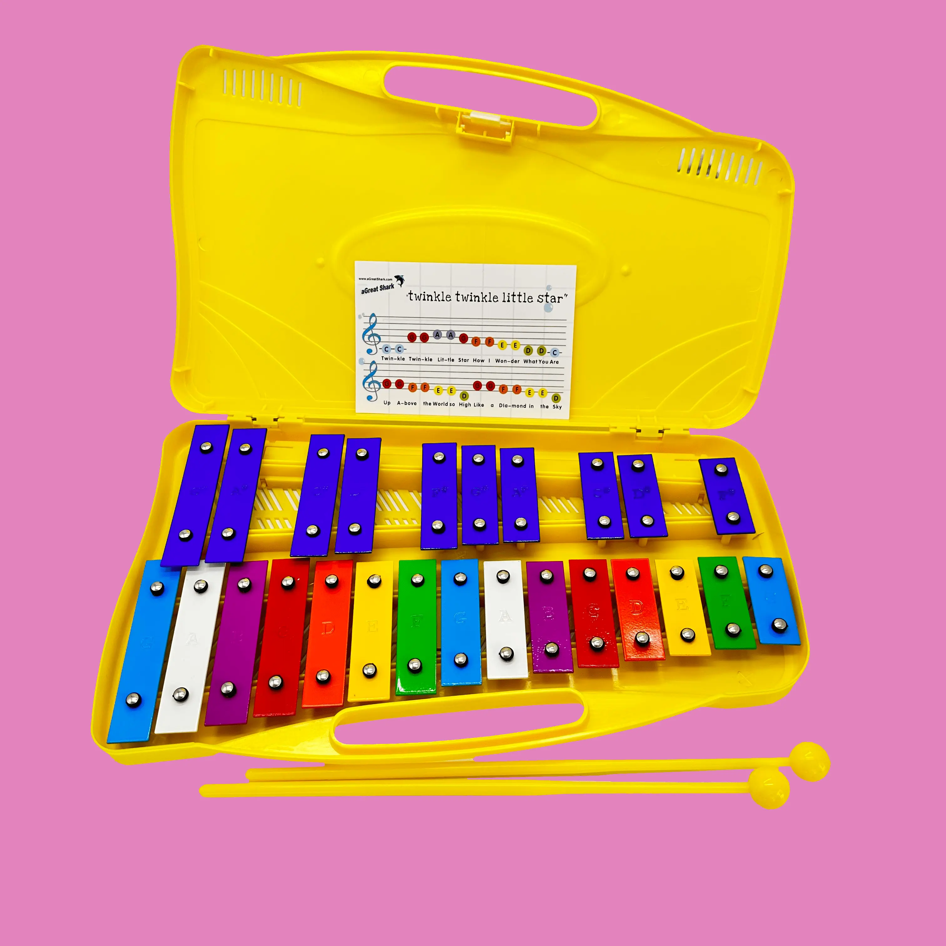 Hot sale 25 notes colorful metallophone musical instrument wood toy xylophone