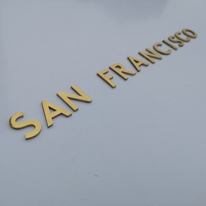 Personalizado de corte plana de alta polaco de acero inoxidable árabe letras del alfabeto inglés señal - Product Image 4