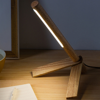 Lampe de chevet nordique en bois, lampe de table simple en bois massif