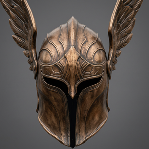 Casco Alado de Bronce, Armadura Antigua, Pieza de Arte Coleccionable, Artesanía de Fundición - Product Image 1
