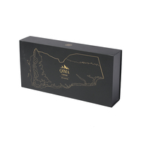 Caja de regalo plegable de cartón rígido con forma de libro negro de lujo Caja de regalo magnética de papel de impresión personalizada