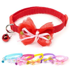 Collar clásico de nailon para mascotas de 1cm con patrón de puntos pequeños y Material de hebilla de plástico de campana para gatos pequeños, perros para entrenamiento, Collar para mascotas - Product Image 2