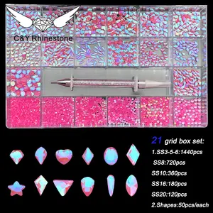 B1 Hight Quality Multi Shape Glass Crystal Stone Decoration Design Flatback Nail Art Fancy Rhinestone