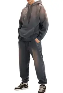High Quality Hoodie Set Unisex Heavyweight Drop Shoulder Custom Logo 350Gsm Hoodies For Men Stylish