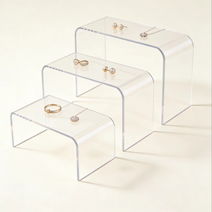 Présentoir en acrylique personnalisable en forme <span class=keywords><strong>de</strong></span> U - Finition recyclable haute transparence Marque YUMEI Modèle YKL-u006 pour expositions <span class=keywords><strong>de</strong></span> jouets et d'aliments - Product Image 1