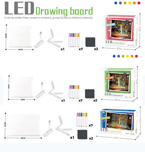 Tablero de dibujo que brilla en la oscuridad de 12 pulgadas, tableta de escritura LED con superficie borrable, tablero de garabatos iluminado para niños, juguete para regalo educativo - Product Image 5