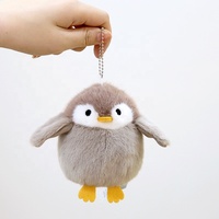 En gros, Porte-clés en peluche série oiseaux, mignonnes figurines de dessin animé (Poussin, Moineau, Perroquet, Oiseau des montagnes), pendentifs mini animaux en peluche, ornements