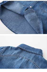 키즈 의류 2022 봄과 가을 새로운 아기 소년 패션 캐주얼 데님 셔츠 - Product Image 5