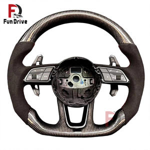 Volant en carbone forgé sur mesure de haute qualité pour <span class=keywords><strong>Audi</strong></span> TT MK2 8J R8 <span class=keywords><strong>V10</strong></span> <span class=keywords><strong>RS3</strong></span> 8V S3 8V - Product Image 1