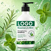 Shampoo fortifiant pour hommes et femmes souffrant de cheveux clairsemés, anti-chute, soulagement du cuir chevelu irrité, romarin, menthe, biotine, fabrication OEM