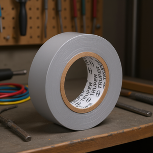 Truper M-22G Gray <b>PVC</b> Electrical Insulation Tape 10 Meters Rubber <b>Adhesive</b> For Wiring Applications Up To 176F - Product Image 2
